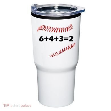 6+4+3=2 Funny Baseball Double Play Tumbler