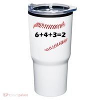 6+4+3=2 Funny Baseball Double Play Tumbler thumb 0