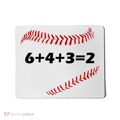 6+4+3=2 Funny Baseball Double Play Mousepad