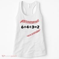 6+4+3=2 Funny Baseball Double Play Women's Tank Top thumb 0