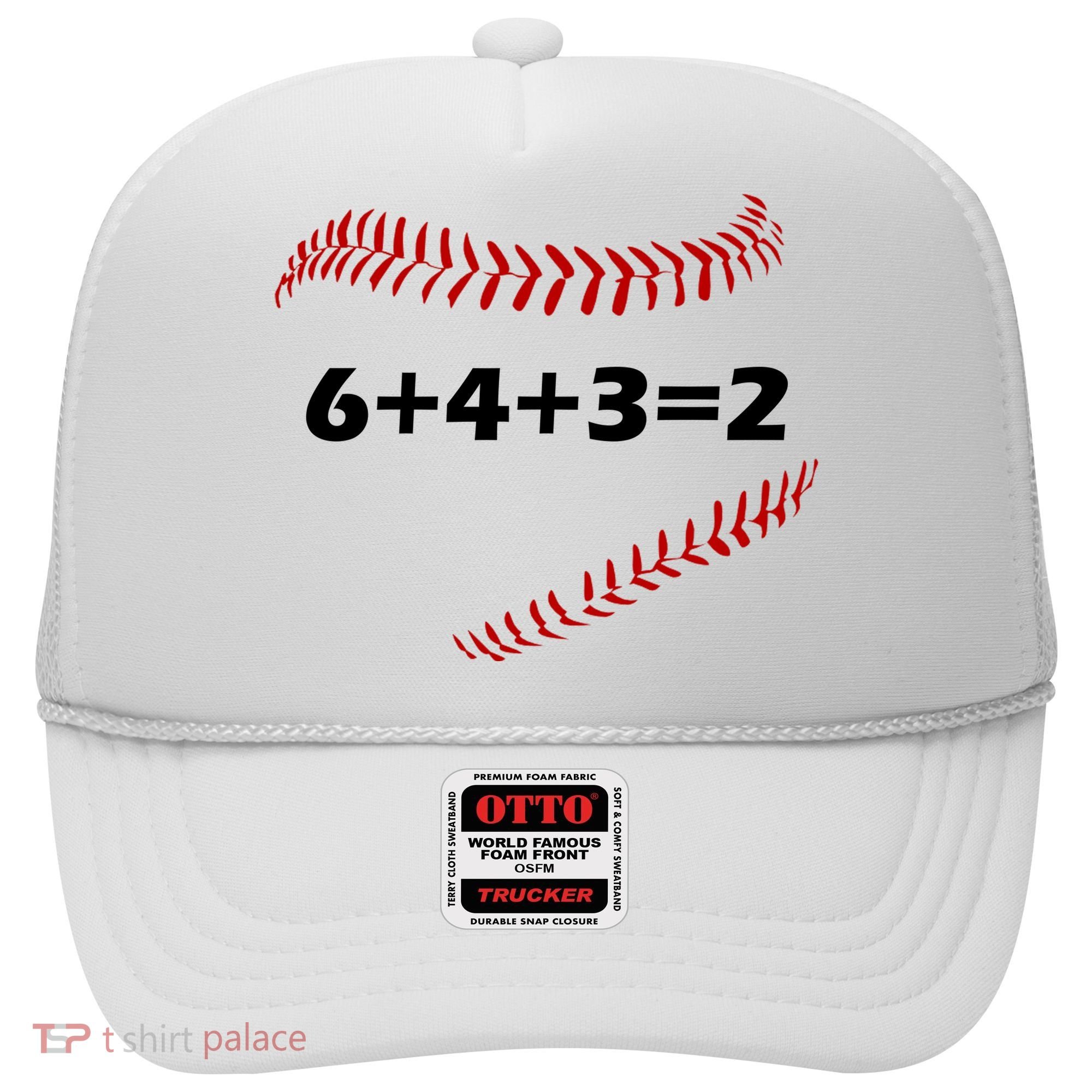 6+4+3=2 Funny Baseball Double Play Hat