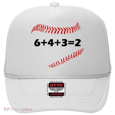 6+4+3=2 Funny Baseball Double Play Hat