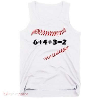 6+4+3=2 Funny Baseball Double Play Tank Top