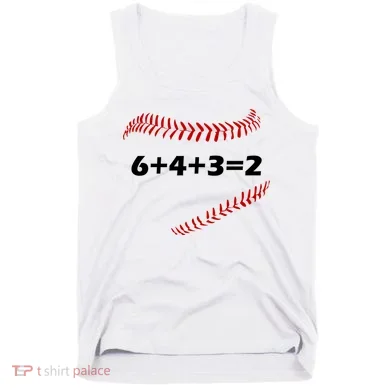 6+4+3=2 Funny Baseball Double Play Tank Top