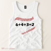 6+4+3=2 Funny Baseball Double Play Tank Top thumb 2