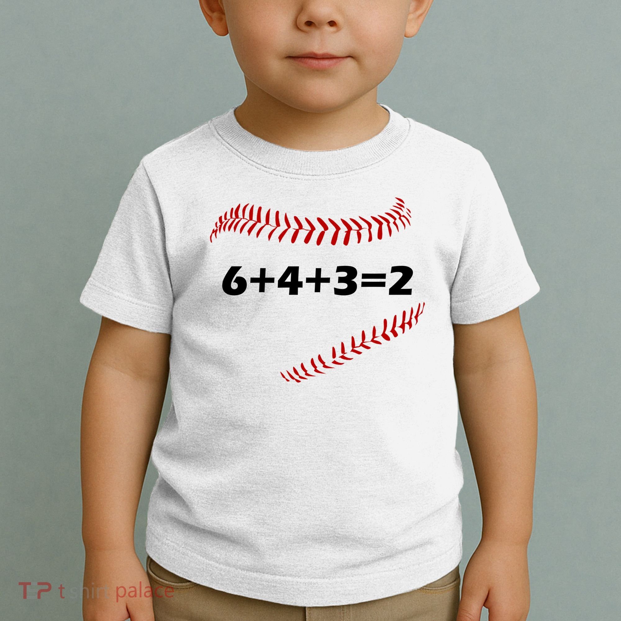 6+4+3=2 Funny Baseball Double Play Toddler T-Shirt