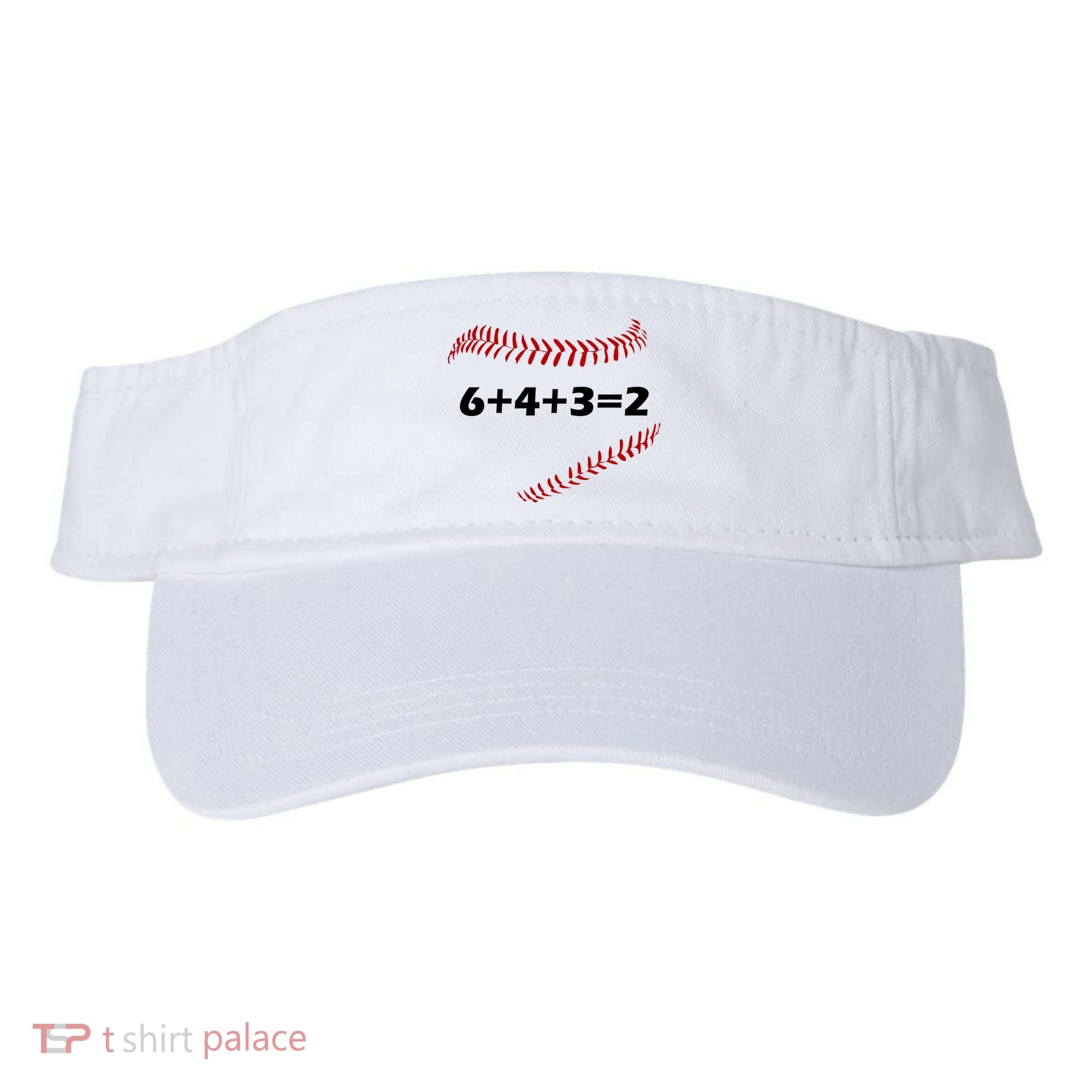 6+4+3=2 Funny Baseball Double Play Visor
