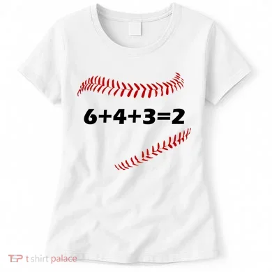6+4+3=2 Funny Baseball Double Play Women's T-Shirt