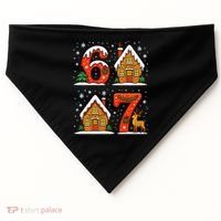 67 Funny Christmas Six Seven Ugly Sweater 6-7 USA-Made Doggie Bandana thumb 0