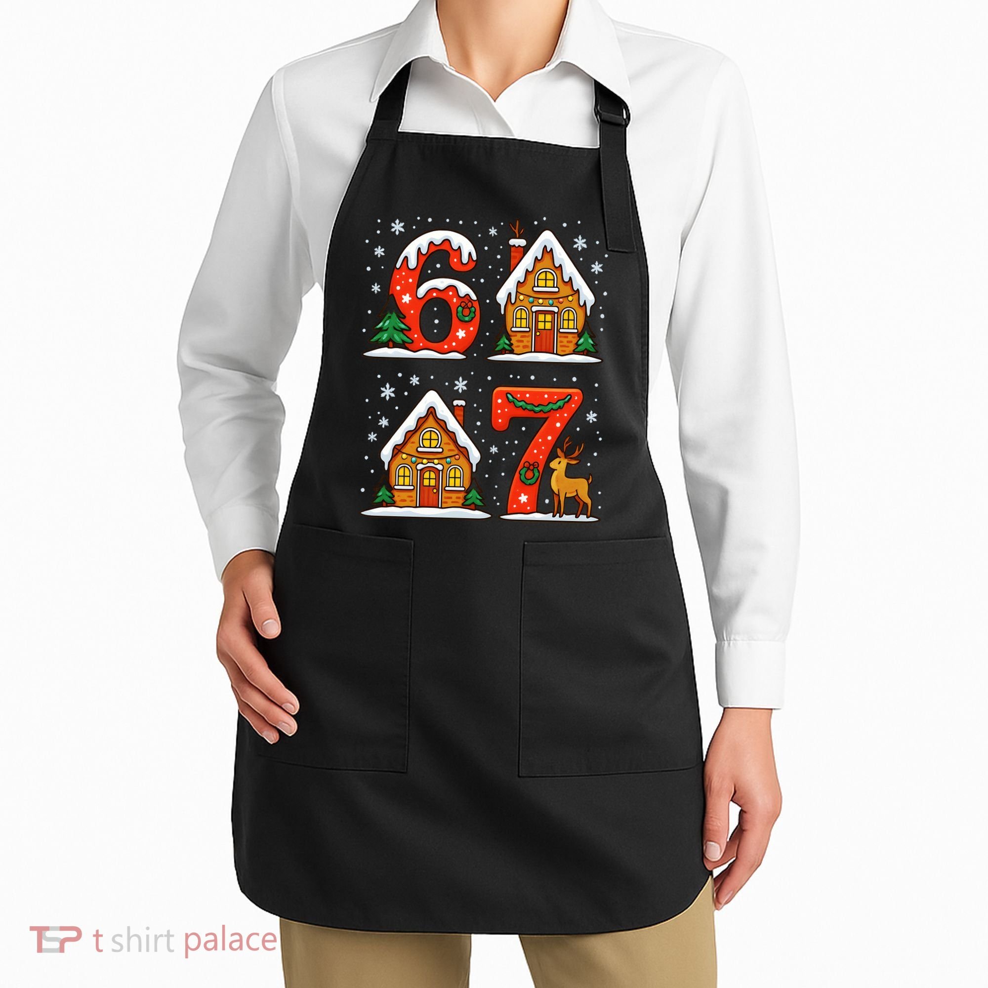 67 Funny Christmas Six Seven Ugly Sweater 6-7 Apron