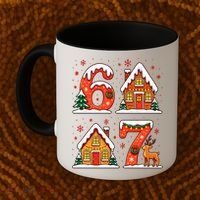 67 Funny Christmas Six Seven Ugly Sweater 6-7 Coffee Mug thumb 2
