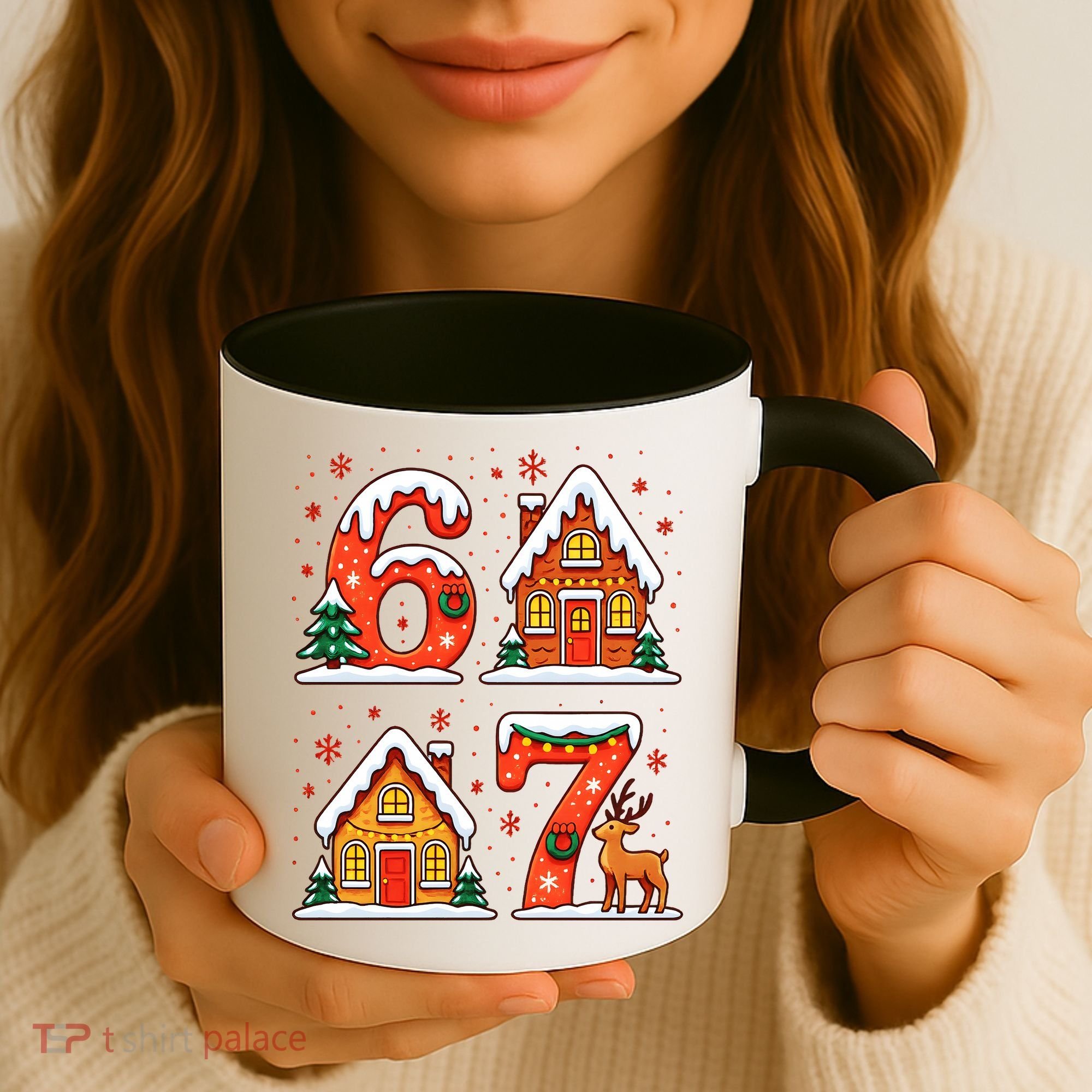 67 Funny Christmas Six Seven Ugly Sweater 6-7 Coffee Mug