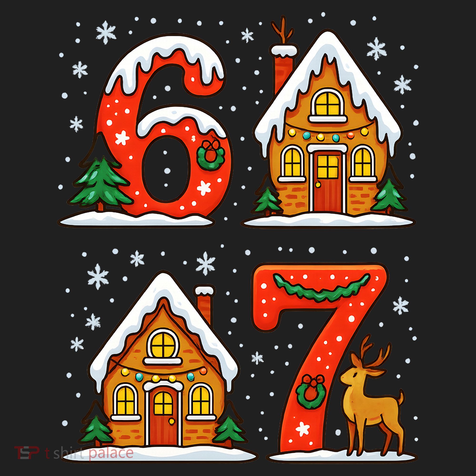 67 Funny Christmas Six Seven Ugly Sweater 6-7 Beanie