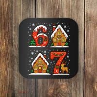 67 Funny Christmas Six Seven Ugly Sweater 6-7 Coaster thumb 0