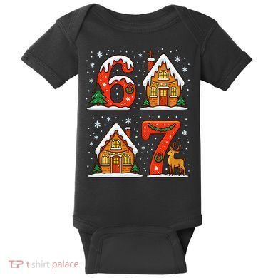 67 Funny Christmas Six Seven Ugly Sweater 6-7 Baby Bodysuit