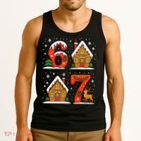 67 Funny Christmas Six Seven Ugly Sweater 6-7 Tank Top thumb 3