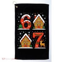 67 Funny Christmas Six Seven Ugly Sweater 6-7 Golf Towel thumb 0