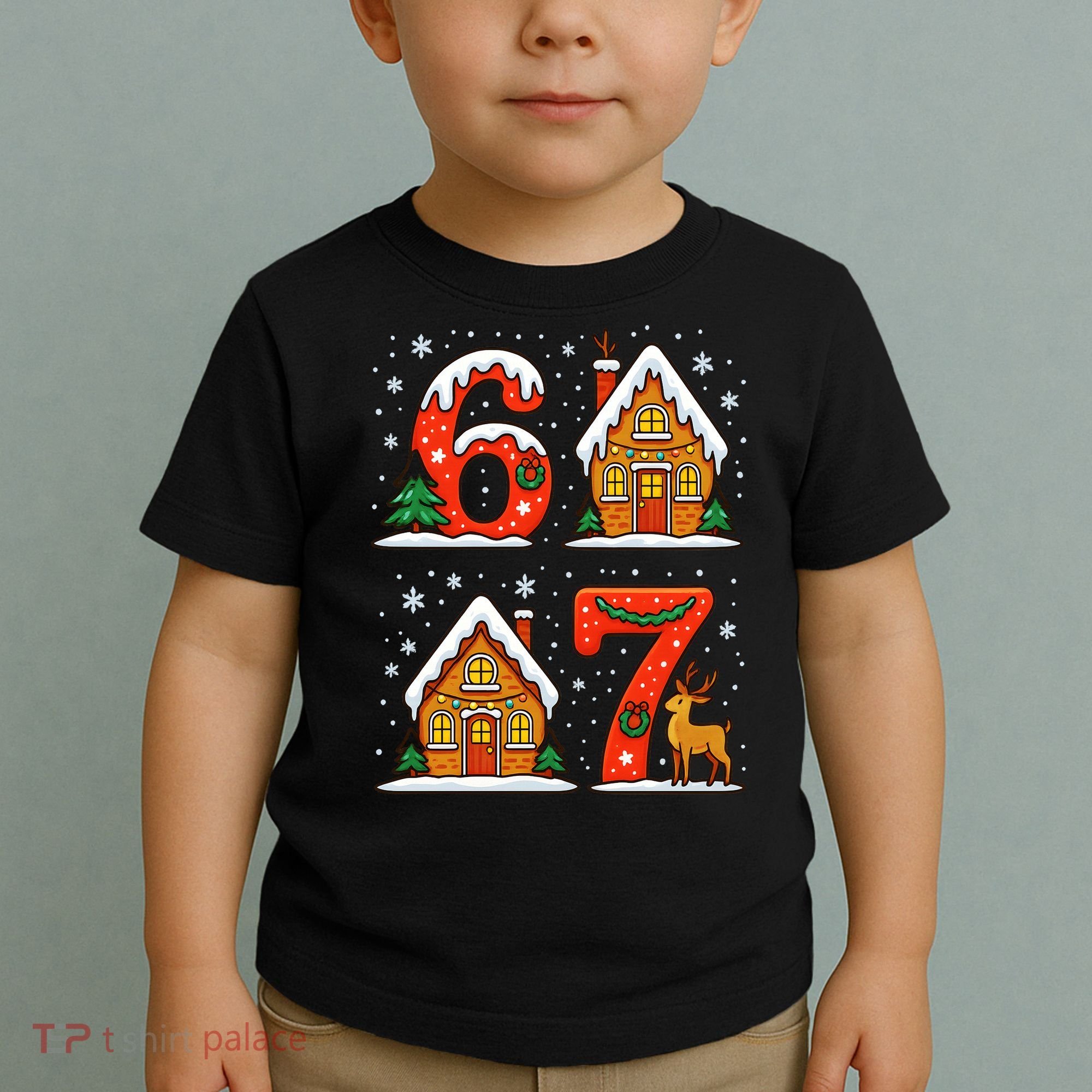 67 Funny Christmas Six Seven Ugly Sweater 6-7 Toddler T-Shirt