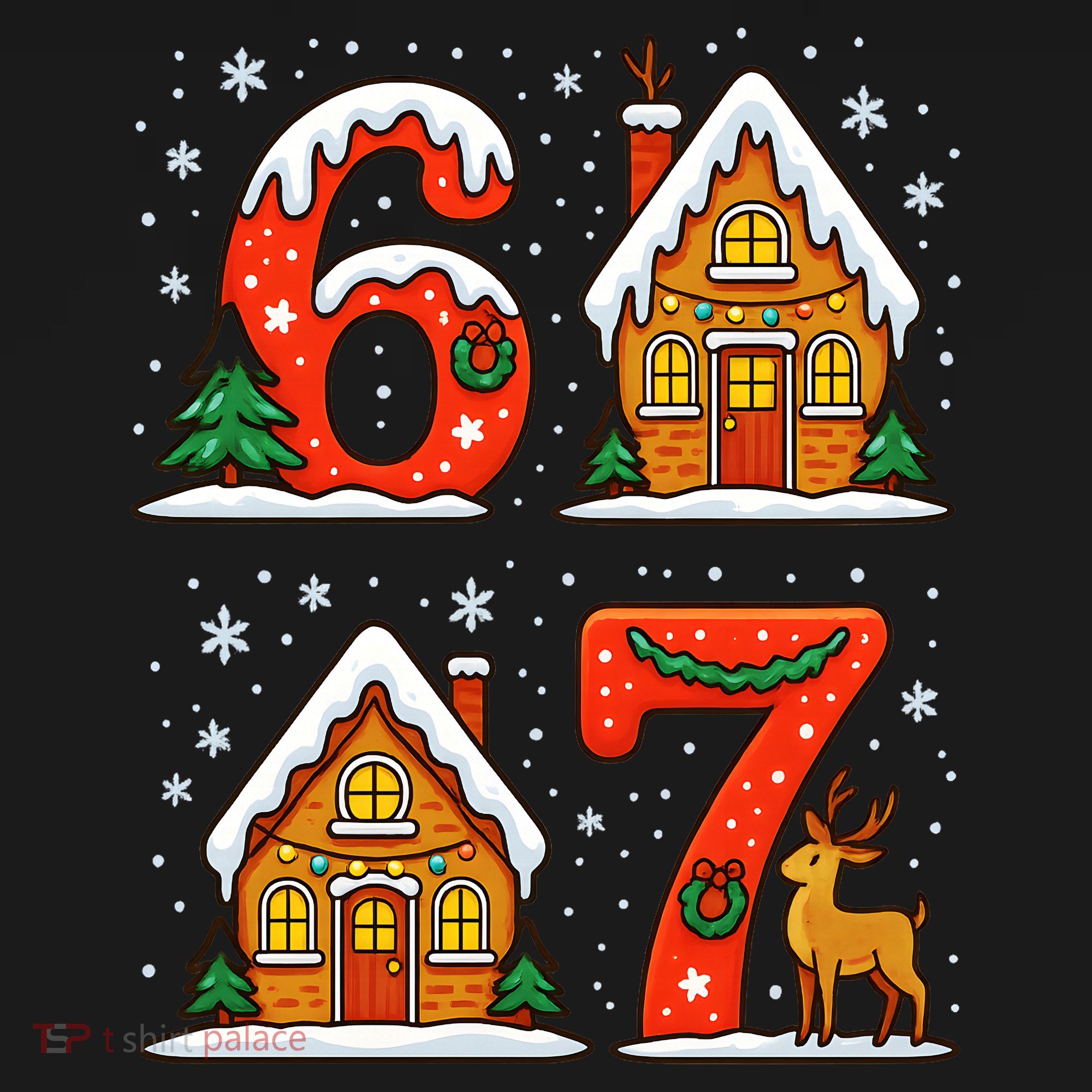 67 Funny Christmas Six Seven Ugly Sweater 6-7 Visor