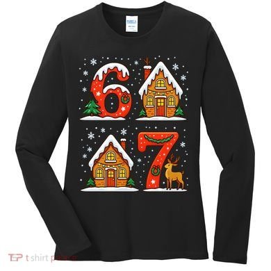 67 Funny Christmas Six Seven Ugly Sweater 6-7 Women's Long Sleeve Shirt