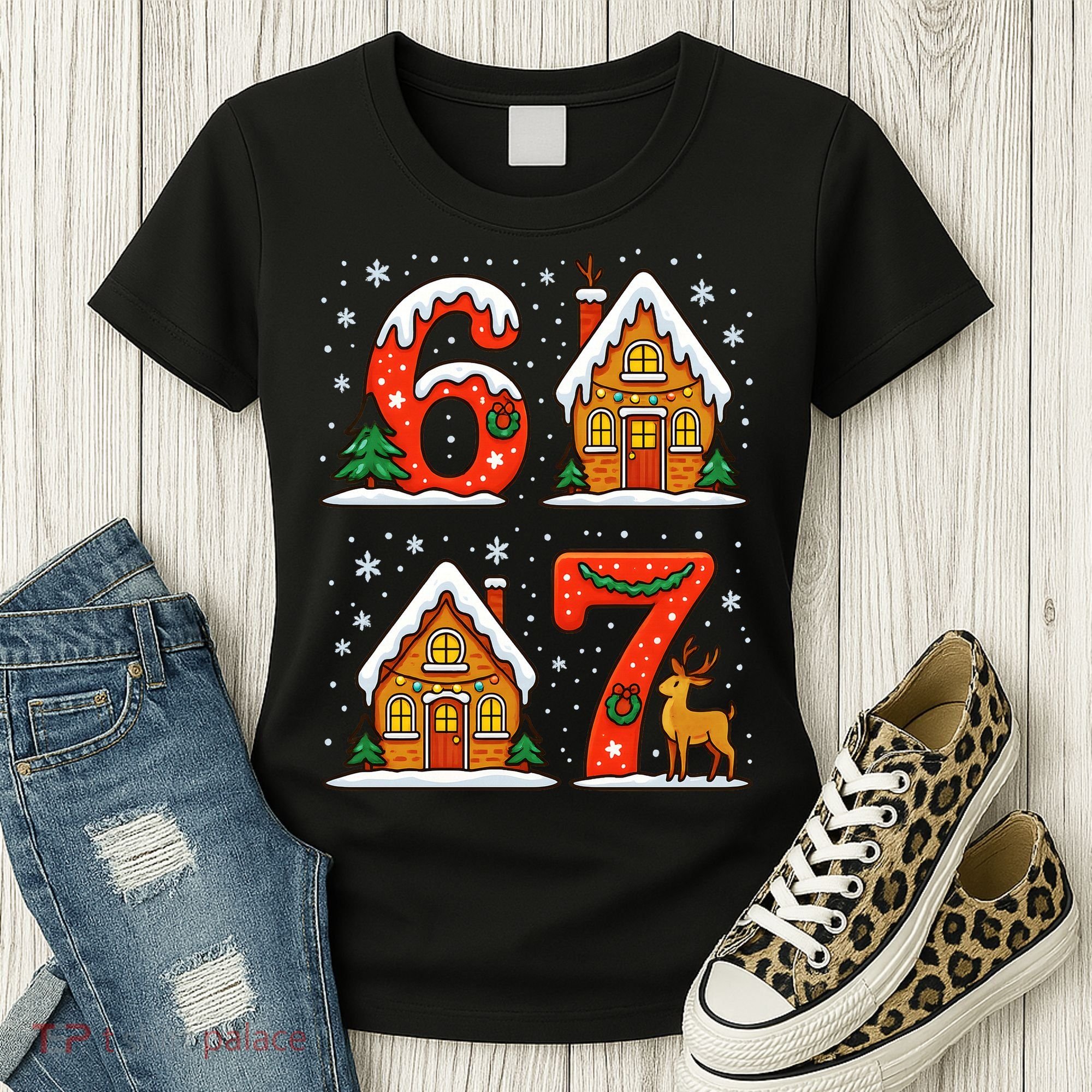 67 Funny Christmas Six Seven Ugly Sweater 6-7 Women's T-Shirt
