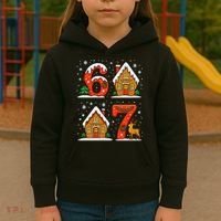 67 Funny Christmas Six Seven Ugly Sweater 6-7 Kids Hoodie thumb 3