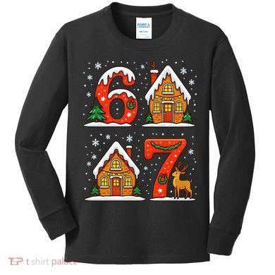 67 Funny Christmas Six Seven Ugly Sweater 6-7 Kids Long Sleeve Shirt