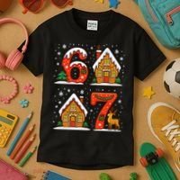 67 Funny Christmas Six Seven Ugly Sweater 6-7 Kids T-Shirt thumb 3
