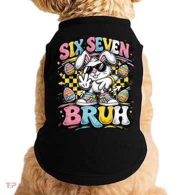6-7 Funny Easter Bunny 67 Meme Six Seven Bruh Rabbit Doggie Tank