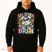6-7 Funny Easter Bunny 67 Meme Six Seven Bruh Rabbit Hoodie thumb 2