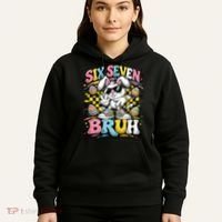 6-7 Funny Easter Bunny 67 Meme Six Seven Bruh Rabbit Hoodie thumb 5
