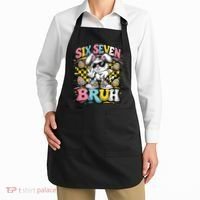 6-7 Funny Easter Bunny 67 Meme Six Seven Bruh Rabbit Apron thumb 2