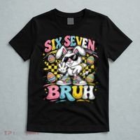 6-7 Funny Easter Bunny 67 Meme Six Seven Bruh Rabbit T-Shirt thumb 5