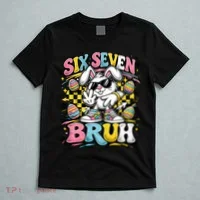 6-7 Funny Easter Bunny 67 Meme Six Seven Bruh Rabbit T-Shirt thumb 5