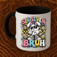 6-7 Funny Easter Bunny 67 Meme Six Seven Bruh Rabbit Coffee Mug thumb 2