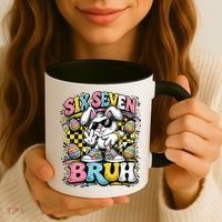 6-7 Funny Easter Bunny 67 Meme Six Seven Bruh Rabbit Coffee Mug thumb 3