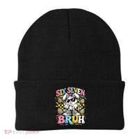 6-7 Funny Easter Bunny 67 Meme Six Seven Bruh Rabbit Beanie thumb 0
