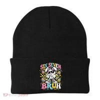 6-7 Funny Easter Bunny 67 Meme Six Seven Bruh Rabbit Beanie thumb 0