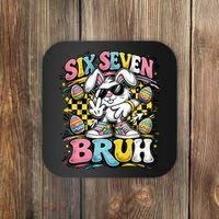 6-7 Funny Easter Bunny 67 Meme Six Seven Bruh Rabbit Coaster thumb 0