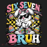 6-7 Funny Easter Bunny 67 Meme Six Seven Bruh Rabbit Tumbler thumb 3
