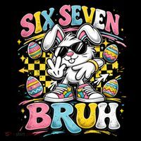 6-7 Funny Easter Bunny 67 Meme Six Seven Bruh Rabbit Ornament thumb 1