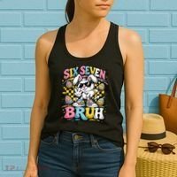 6-7 Funny Easter Bunny 67 Meme Six Seven Bruh Rabbit Women's Tank Top thumb 2