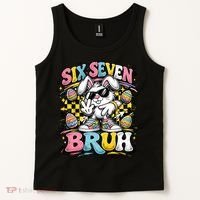 6-7 Funny Easter Bunny 67 Meme Six Seven Bruh Rabbit Tank Top thumb 2