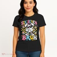 6-7 Funny Easter Bunny 67 Meme Six Seven Bruh Rabbit Women's T-Shirt thumb 4