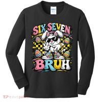 6-7 Funny Easter Bunny 67 Meme Six Seven Bruh Rabbit Kids Long Sleeve Shirt thumb 0