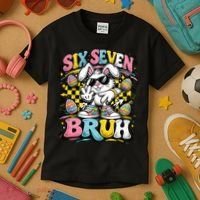 6-7 Funny Easter Bunny 67 Meme Six Seven Bruh Rabbit Kids T-Shirt thumb 3