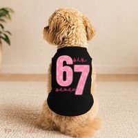 67 Funny Meme 6-7 Pink Script Doggie Tank thumb 2