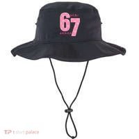67 Funny Meme 6-7 Pink Script Bucket Hat thumb 0