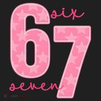 67 Funny Meme 6-7 Pink Script Beanie thumb 2