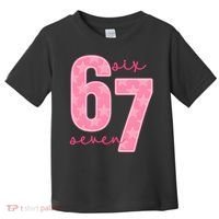 67 Funny Meme 6-7 Pink Script Toddler T-Shirt thumb 0
